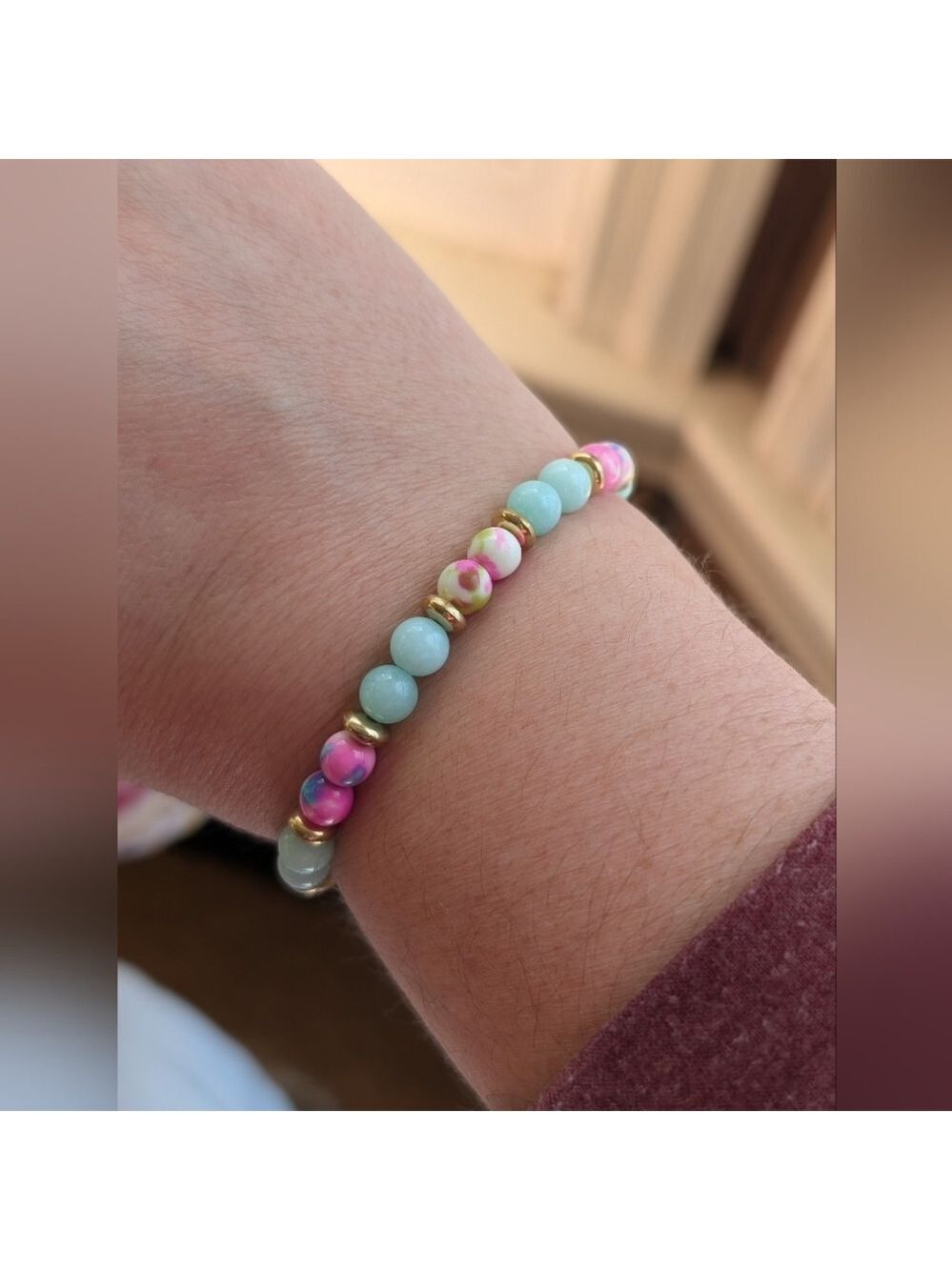 Spring Time Beaded Bracelet - Picture 4 of 4